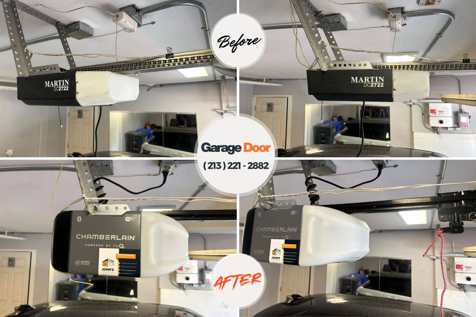 Before and after: garage door repair Daytona Beach, FL